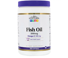 Омега-3 21st Century Omega-3 Fish Oil 1000mg 300caps