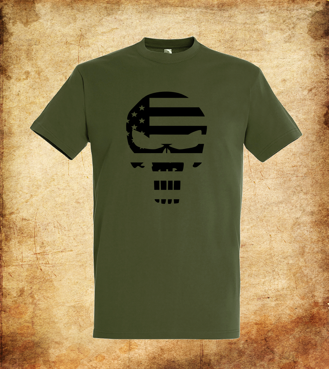 Футболка YOUstyle Scull 0326 S Army, фото 1