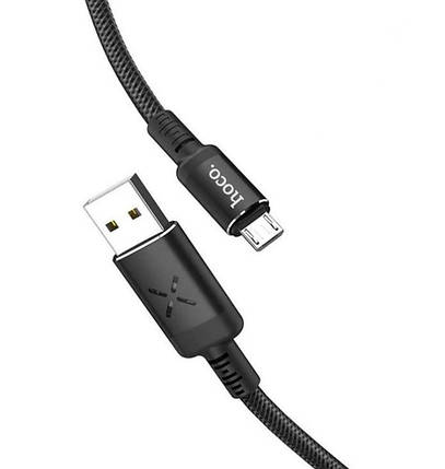 Кабель Hoco Lightning Spirit Led Voice Control U63 1.2 м, 2.4 A, чорний, фото 3