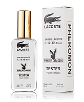 Мужской мини-парфюм Lacoste Eau De L.12.12 Blanc (Лакоста Бланк) с феромонами 65 мл