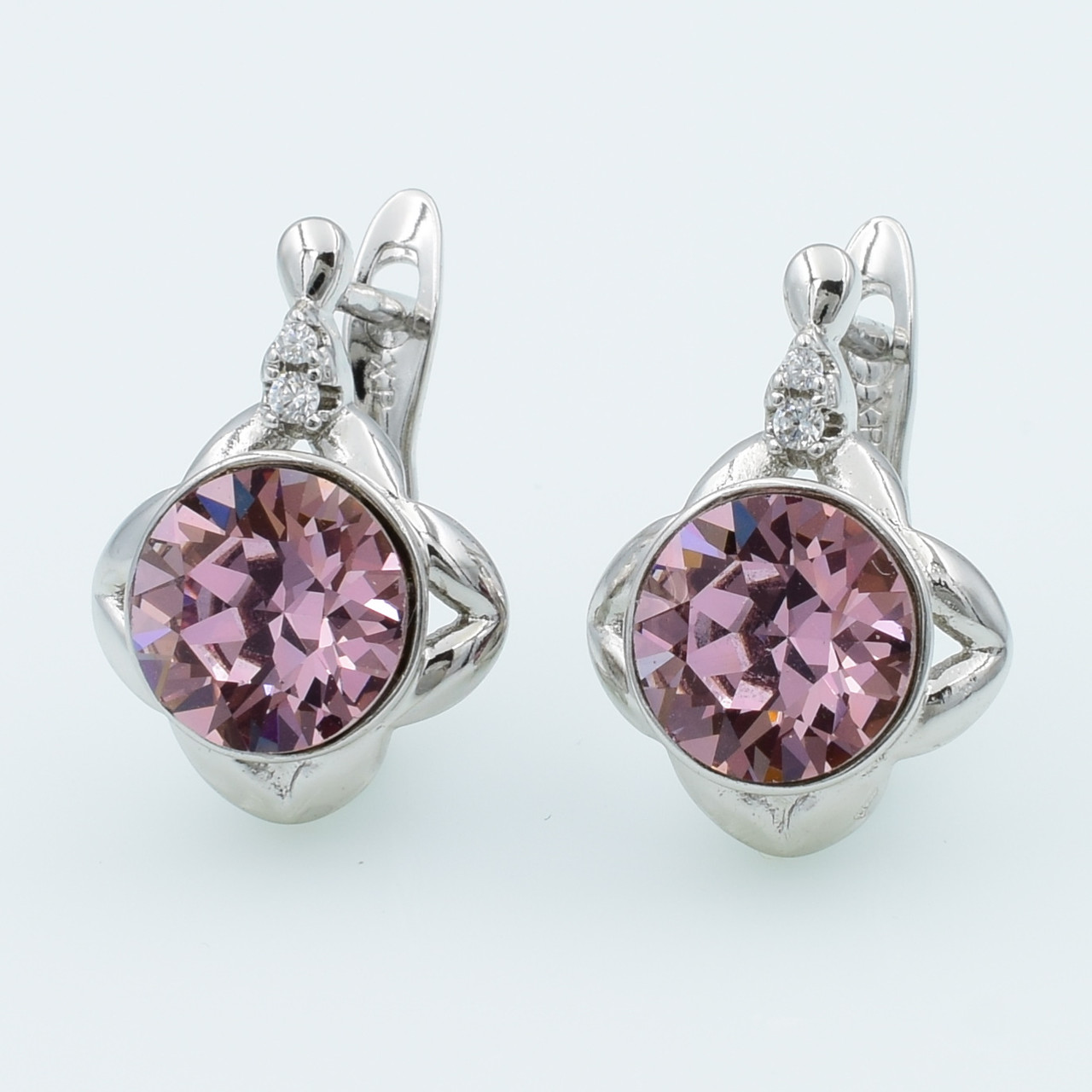XUPING Сережки Родій Камені Swarovski, Висота 1.8 см, Ширина 1.3 см