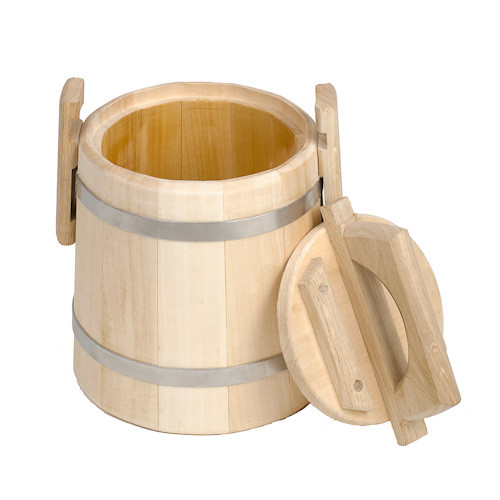 Діжка з липи для меду, діжка липа 3 л., обручі-нержавіюча сталь