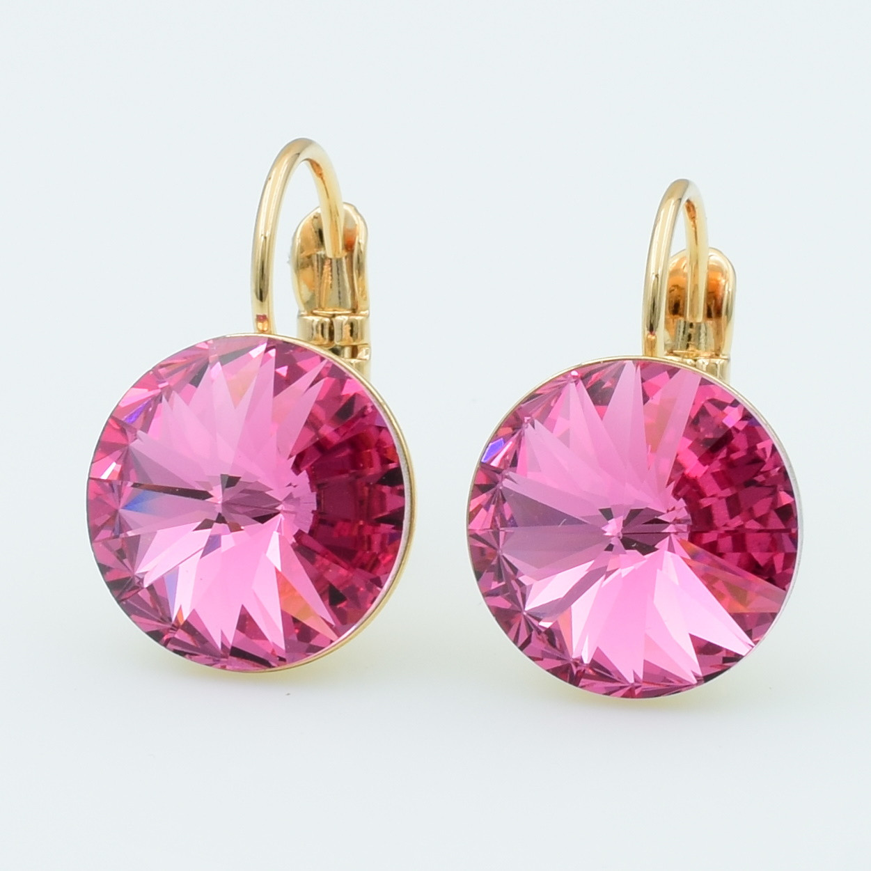 XUPING Серьги Позолота 18к Камни Swarovski Высота 1.8см, Ширина 1.2см