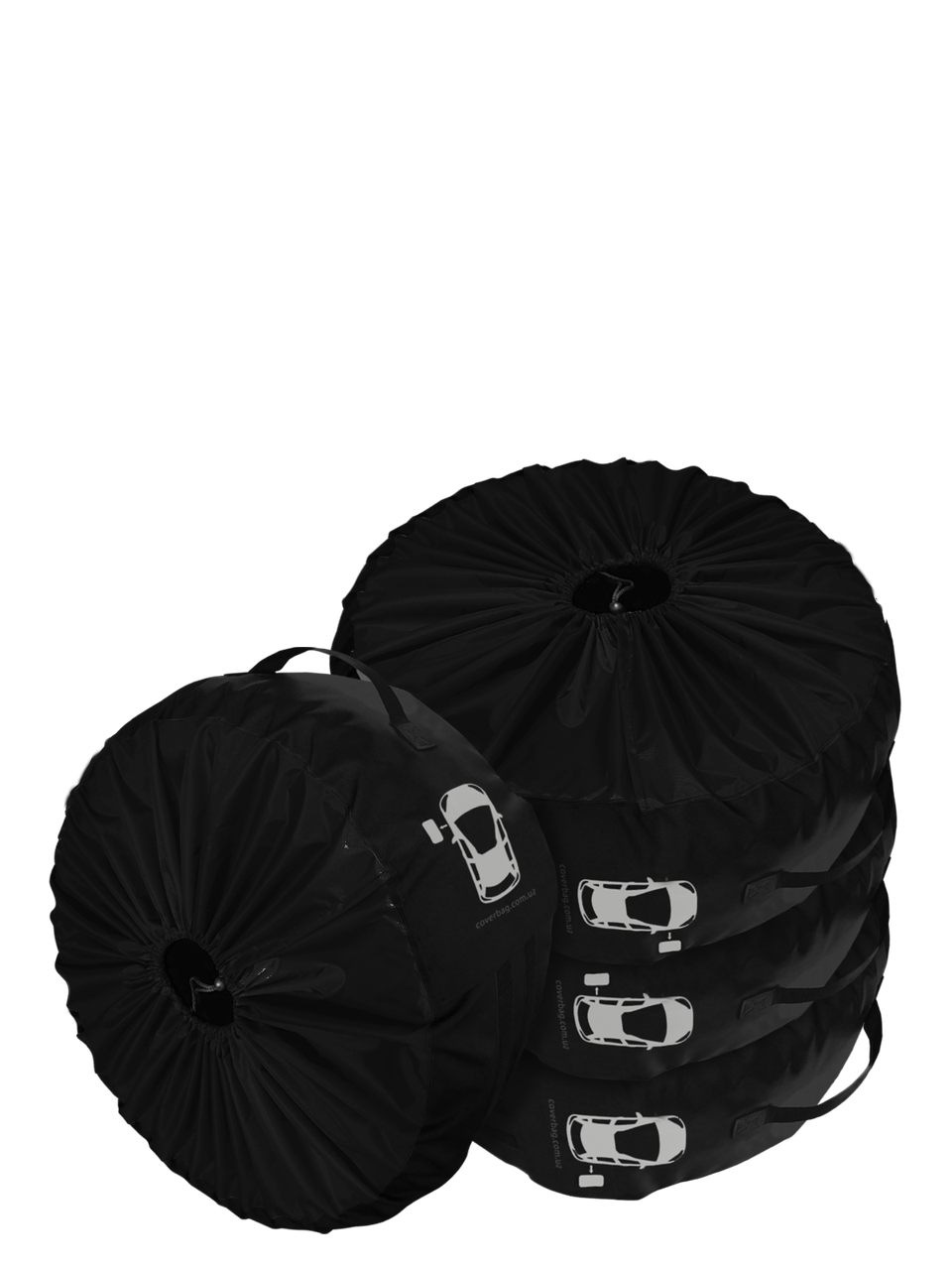 Комплект чохлів для коліс Coverbag Premium S чорний 4 шт.