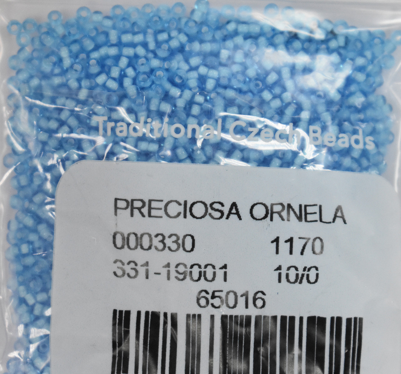 Бісер Preciosa 10/0 колір 65016 блакитний 10г, фото 1