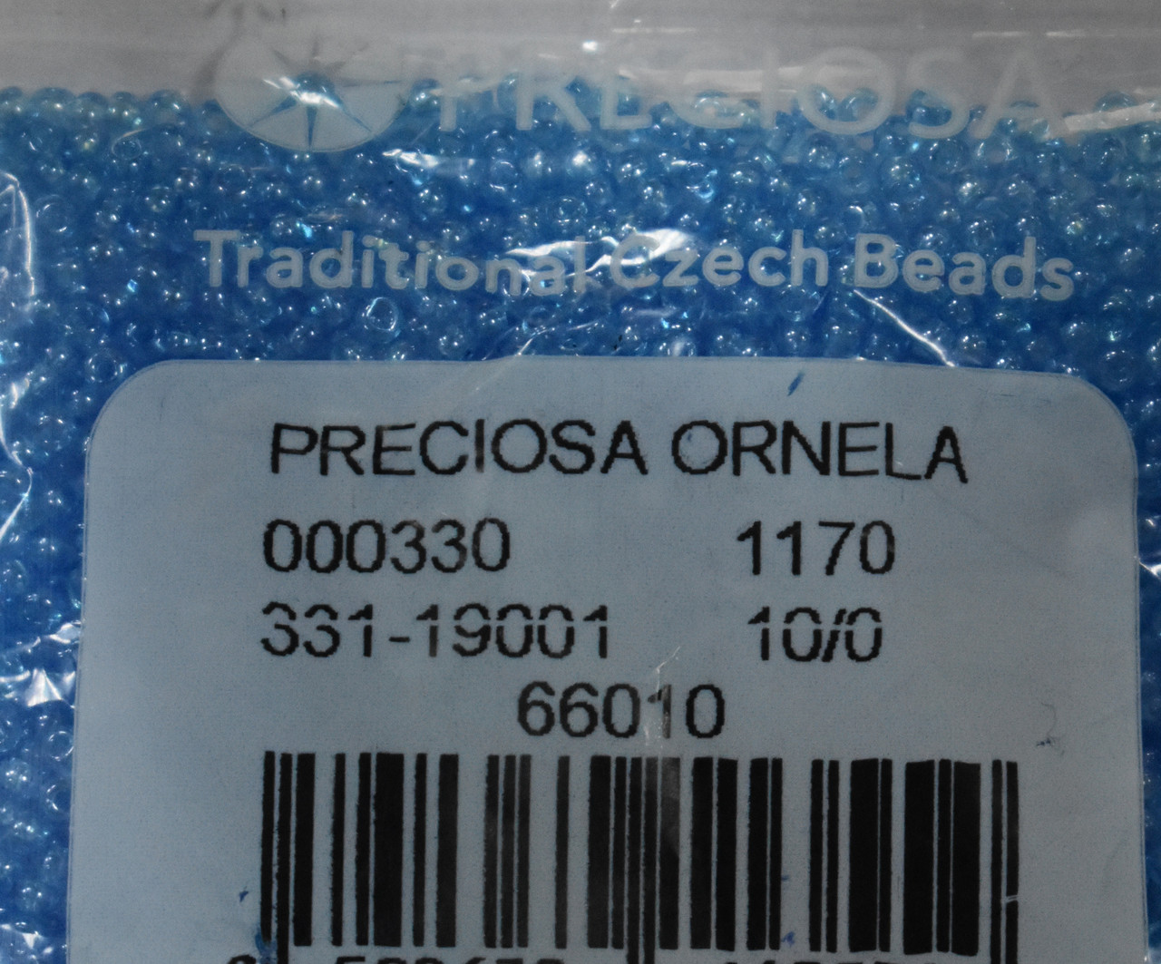Бісер Preciosa 10/0 колір 66010 блакитний 5г, фото 1