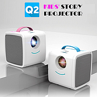 Детский мини проектор Q2 Kids Story Projector Pink / Портативный проектор