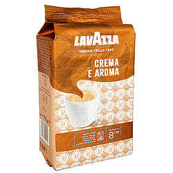 Кава в зернах Lavazza Crema e Aroma 1кг Коричнева Лавацца Оригінал Італія суміш 40% Арабіки і 60% Робусти