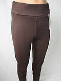 Байкові однотонні лосини зі стразами., фото 4