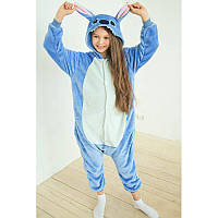 Детский кигуруми стич синий пижама (р. 100-140 см) ktv0045