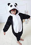 Дитячий кігурумі панда чорно-білий (р. 100-140 см) krd0046, фото 3