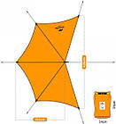 Тент туристичний Naturehike 210T polyester 4,25х2.55м 0,66 кг NH15T003-M, фото 2