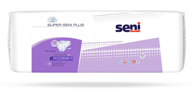 Підгузники для дорослих Super Seni Plus Extra Large XL №4 (130-170 см) 30 шт, фото 2