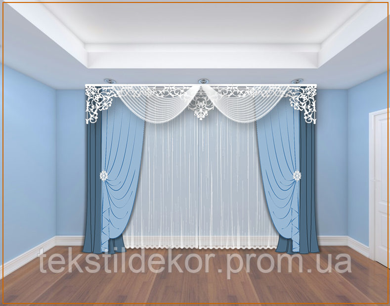 Ажурный Ламбрекен, Состоящий Из Текстильных Модулей. — Купить Недорого ...