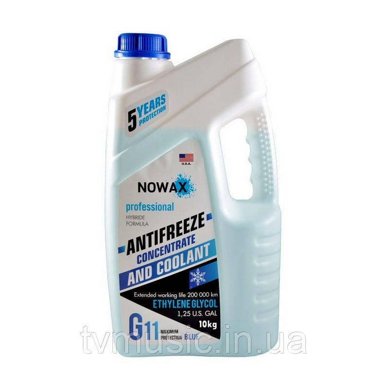 Антифриз-концентрат Nowax Blue G11 синій NX10004 10 кг