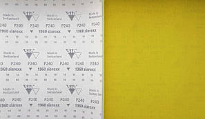 Наждачний папір в аркушах SIA, Швейцарія, 23Х28 см для шліфування і видалення лакофарбових покриттів. Зерно: Р240, фото 1