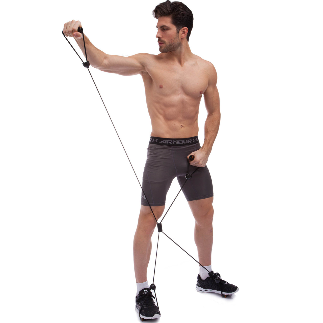 Еспандер трубчастий для фітнеса Ікс Zelart FI-6411 чорний