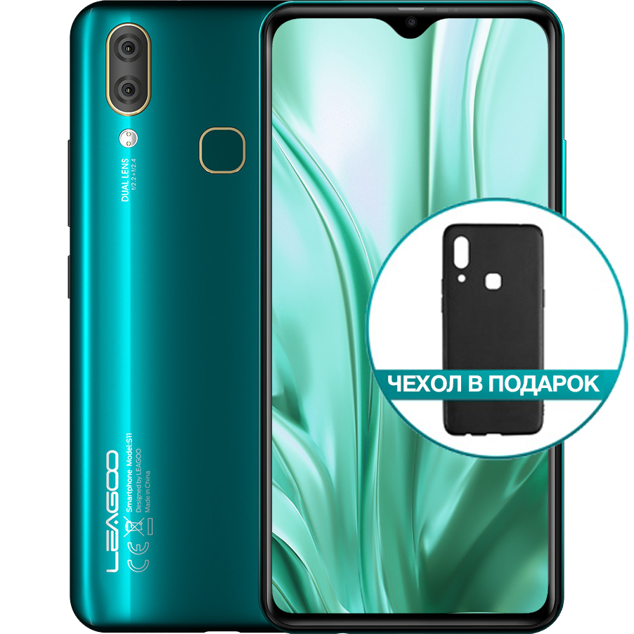 Смартфон Leago S11, 4/64 Gb, Android 9.0, Камера 13+2 Мп, Фронталка 8 Мп, 8 ядер, 3300 mAh, Дисплей 6.3", фото 1