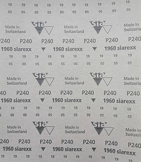 Наждачний папір в аркушах SIA, Швейцарія, 23Х28 см для шліфування і видалення лакофарбових покриттів. Зерно: Р240, фото 3