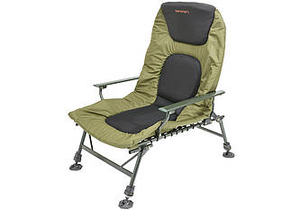 Крісло-розкладачка Brain Bedchair Compact, коропове крісло для риболовлі і природи посилене (130 кг)