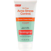 Neutrogena, Безоливний засіб від акне Acne Stress Control, крем для вмивання, 6 ж. унц. (177 мл)