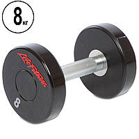 Гантель цілісна професійна Life Fitness (1шт) SC-80081-8 8кг (поліуретанове покриття, вага 8кг)