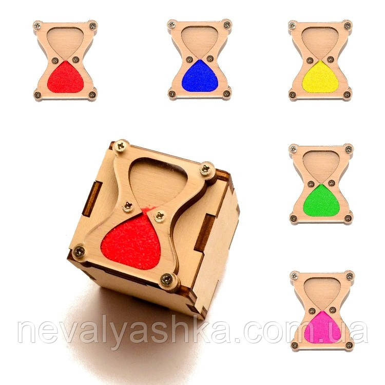 Заготовка для Бізікубика 5 см Пісочний Годинник (НЕ ДЛЯ БІЗІБОРДА) + Пісок, Пісочний годинник бізікубіка