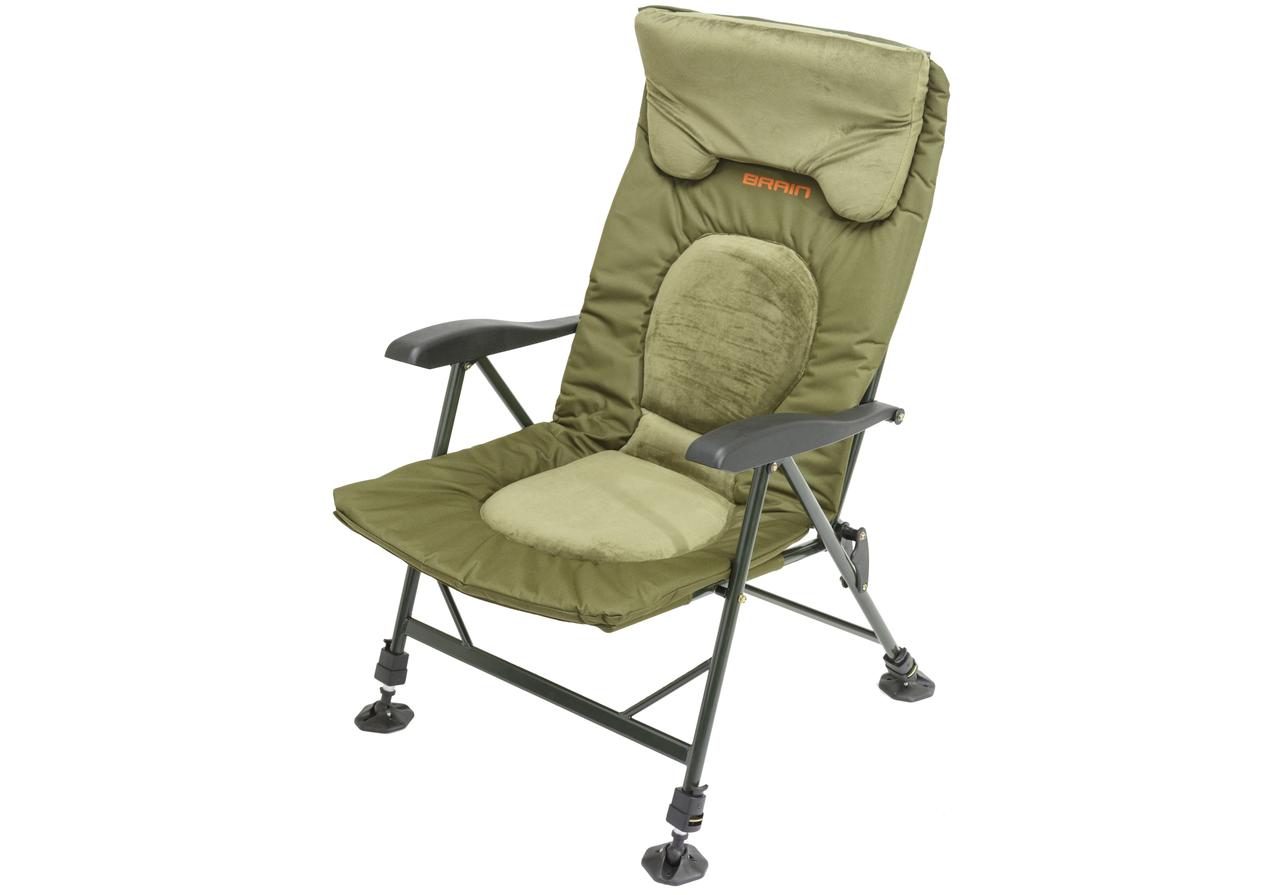Крісло Brain Reclіner Plus HYC056-PA-L, коропове крісло для риболовлі і природи посилене (130 кг)