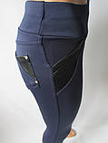Еластичні теплі лосини зі вставками., фото 3