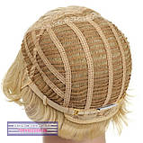 Жіноча перука коротка стрижка з термоволосся 180℃ Kristina AT блондин з пшеничним відтінком, фото 6