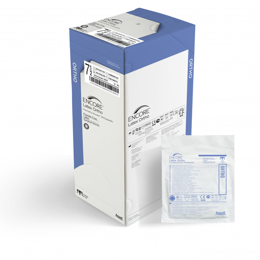 Рукавички Encore latex Ortho хірургічні латексні стерил. неприпудрені р.7,0, фото 1