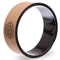 Колесо-кольцо для йоги пробковое Fit Wheel Yoga FI-1746 (пробковое дерево, р-р 33x14см)