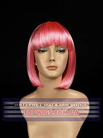Кольорова перука каре з канекалону 8039 рожевий для сцени, танців, вечірок та розваг
