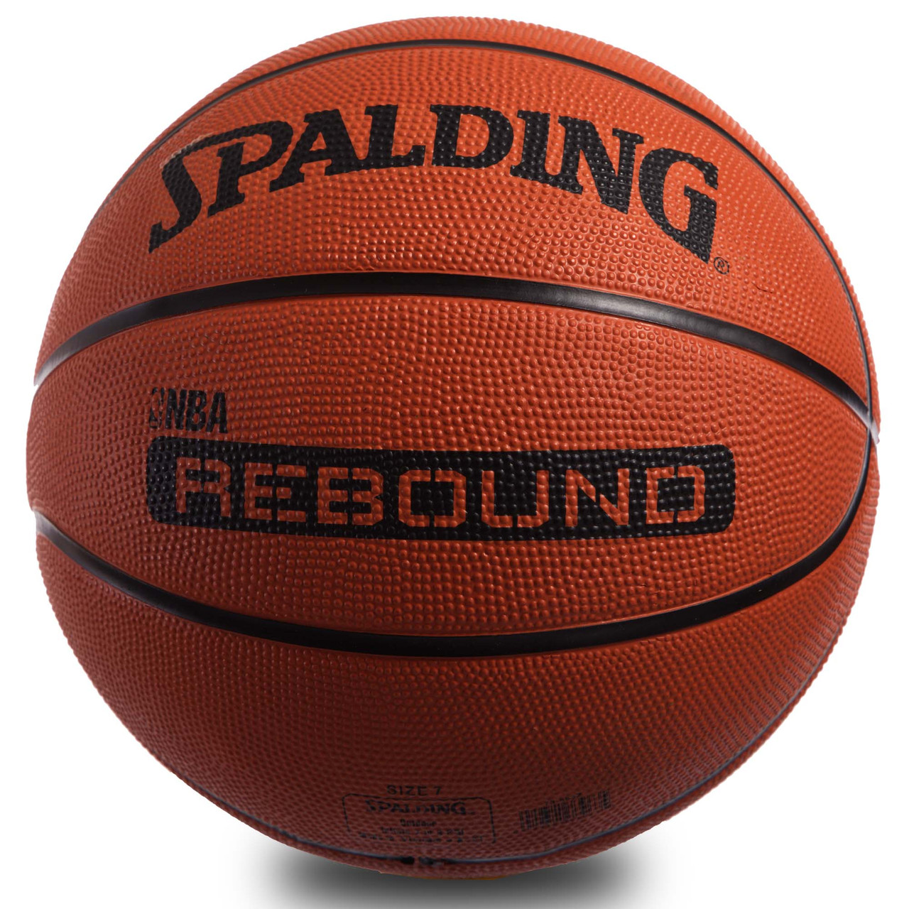 М'яч баскетбольний гумовий SPALDING NBA REBOUND OUTDOOR 73963Z No7 жовтогарячий