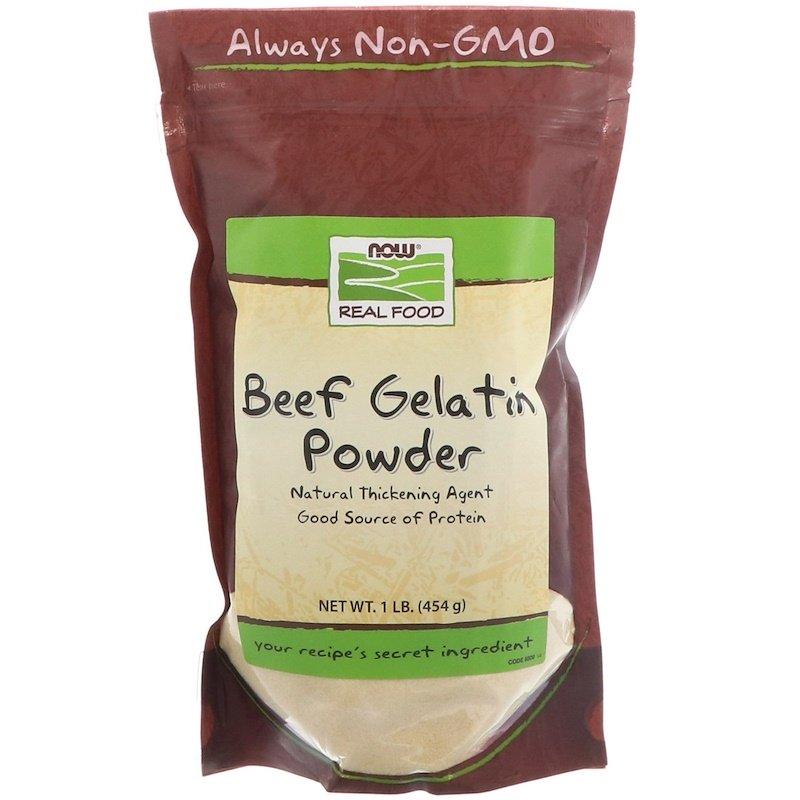 Now Foods, Real Food, Очищений яловичий желатин Beef Gelatin Powder США 454 г