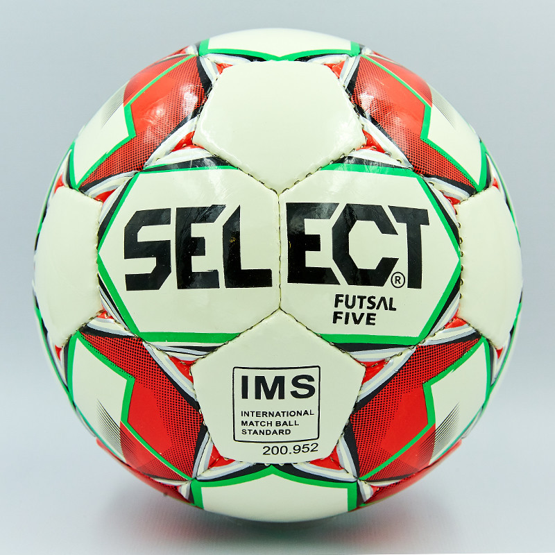 М'яч для футзалу №4 ламін. ST FIVE ST-8159 (№5, 5 сл., зшитий вручну) (білий-червоний)
