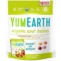YumEarth, Органическая маринованная фасоль, ассорти вкусов, 10 упаковок снеков, 19,8 г (0,7 унции) каждая