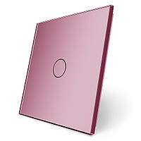 Сенсорная панель выключателя Livolo (1) розовый стекло (VL-C7-C1-17)