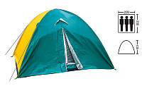 Палатка универсальная 3-х местная с тентом SY-029 (р-р 2х2х1,35м, полиэстер)