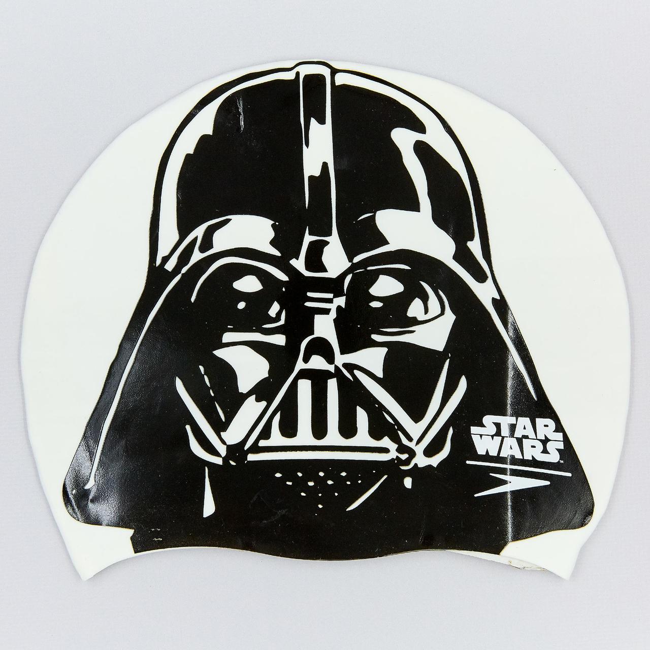 Шапочка для плавання SPEEDO SLOGAN PRINT 808385C854 Star Wars Darth Vader (силікон, білий-чорний), фото 1