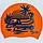 Шапочка для плавания SPEEDO SLOGAN PRINT 808385C859 (силикон, оранжевый-синий), фото 2