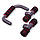 Упори для віджимань Zelart FI-1777 PUSH-UP BAR 12x23 см сірий-червоний, фото 5