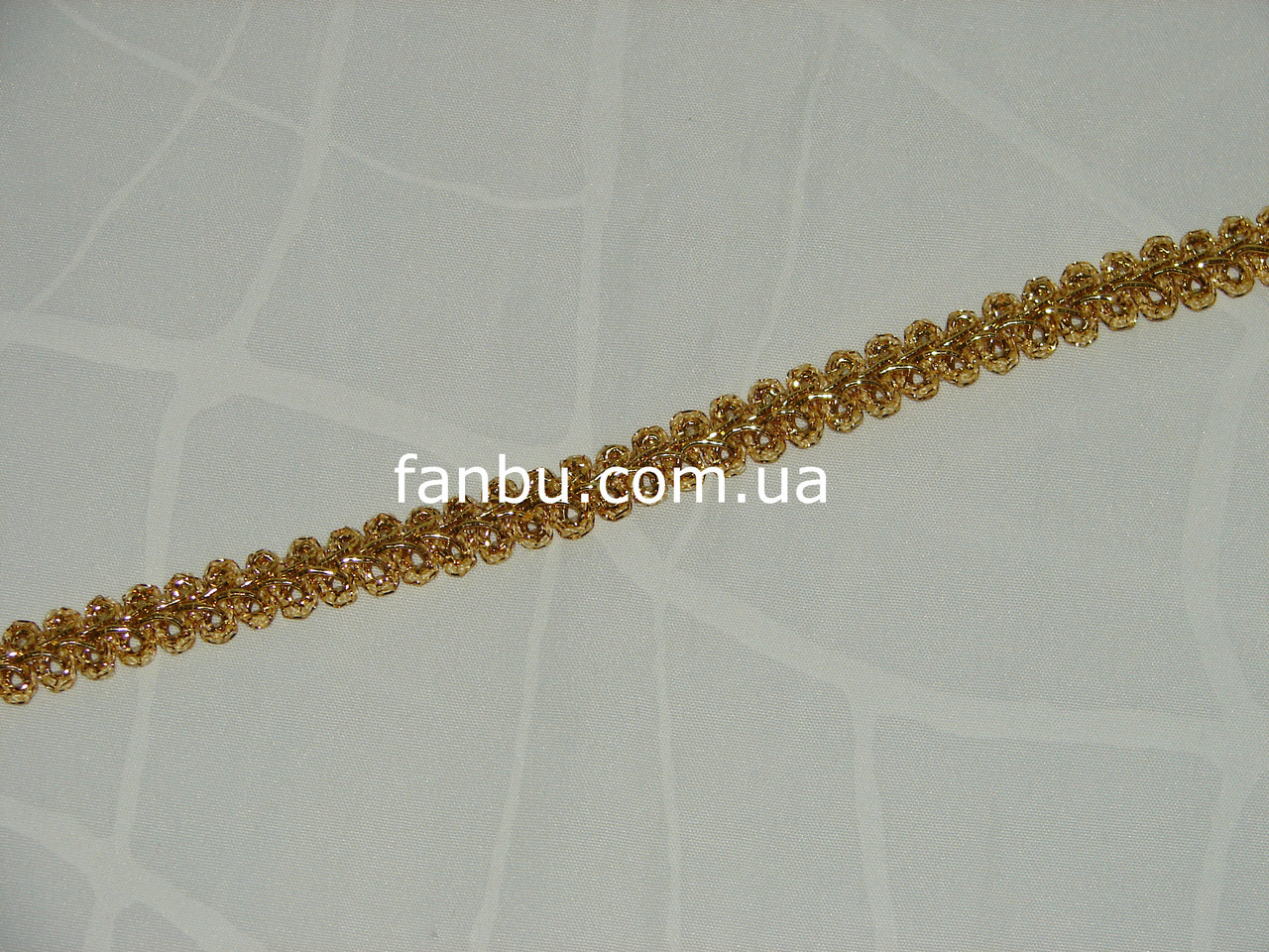 Золота тасьма "шанель-нів"металізована, ширина 1.2 см
