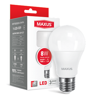 1-LED-559 (565)//LED А60 8W 3000K 220V E27