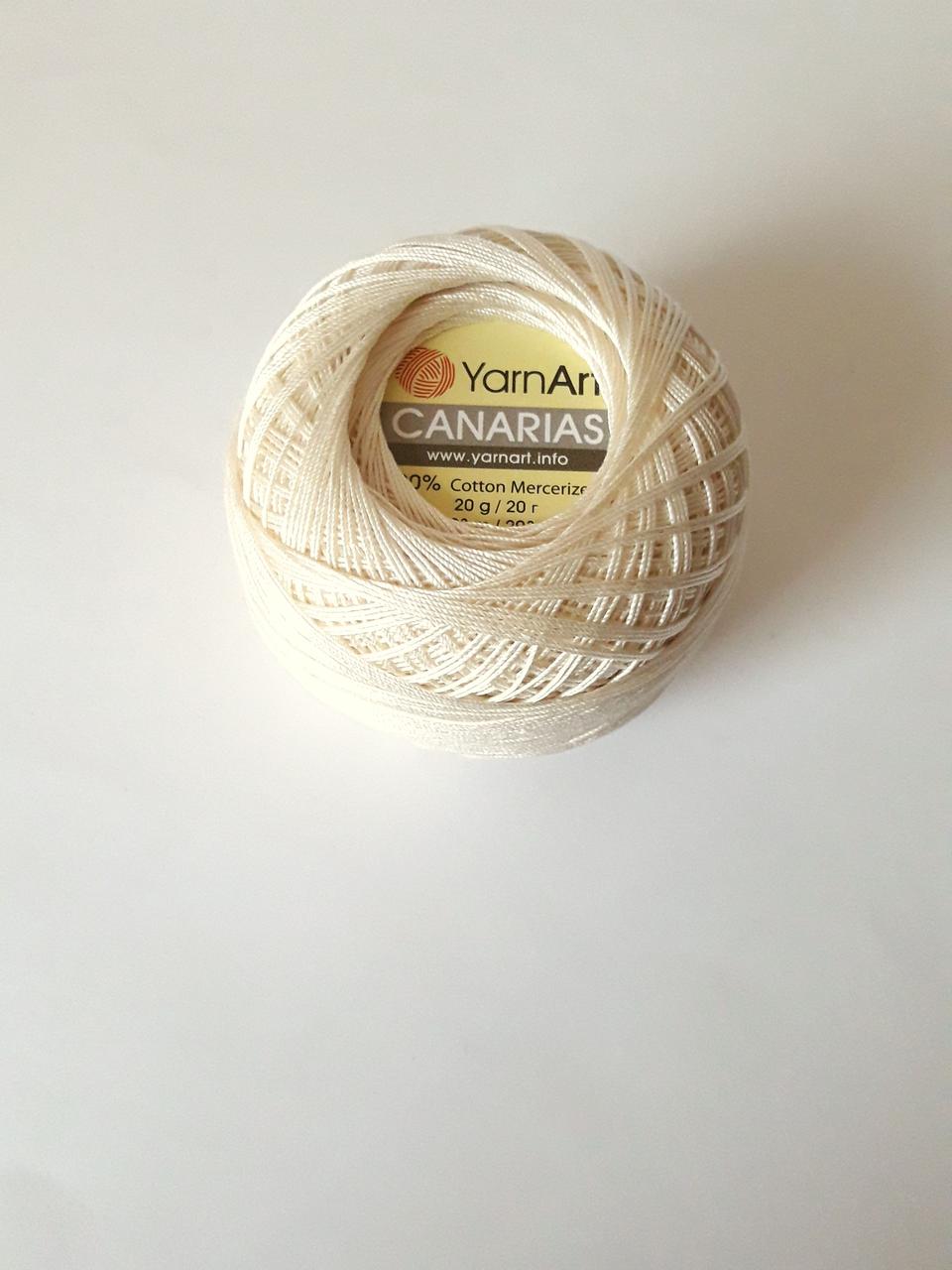 Канаріас Пряжа Canarias YarnArt 100% молочний, 1 шт. No 6194