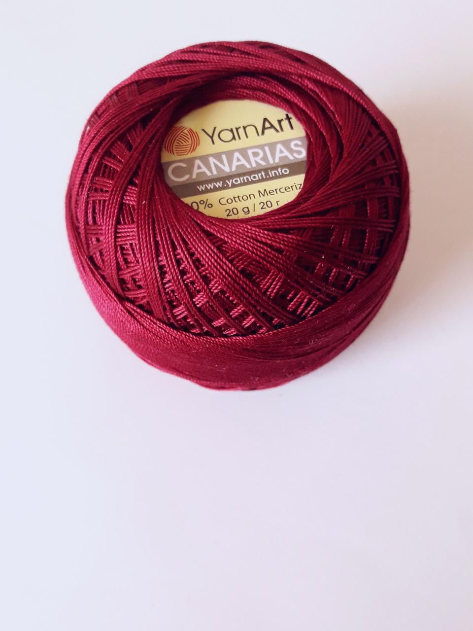 Канаріас Пряжа Canarias YarnArt 100% бордовий, 1 шт. No 0112