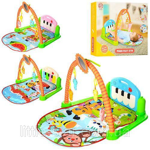 Килимок розвиваючий для дитини 840*500 мм, піаніно,5 підвісок, HX9124-25-26A