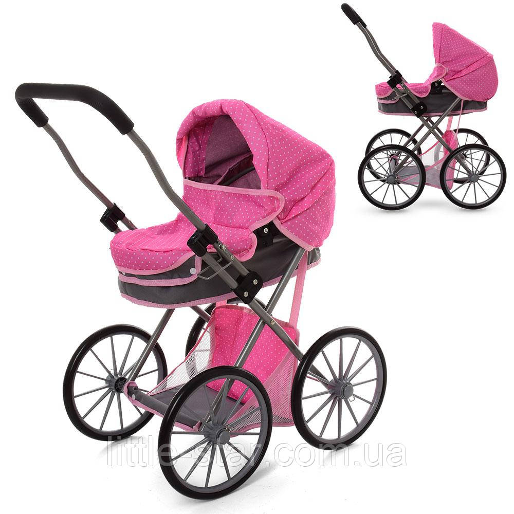 Коляска для ляльки 69882BN Melogo, класика, металева з прорезиновою ручкою h=75 см, фото 1