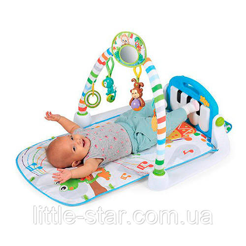 Розвиваючий килимок для немовляти 63558 з піаніно, музика, світло, 900*500 мм