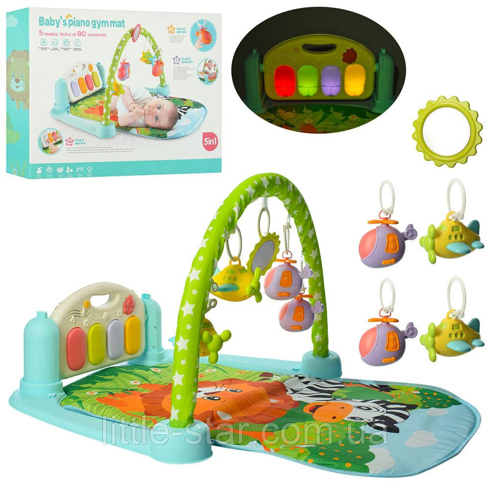 Розвиваючий килимок 720*440 мм для немовляти 9911 з піаніно
